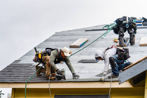 Professional Gutter Installation technician working in Florence, MA